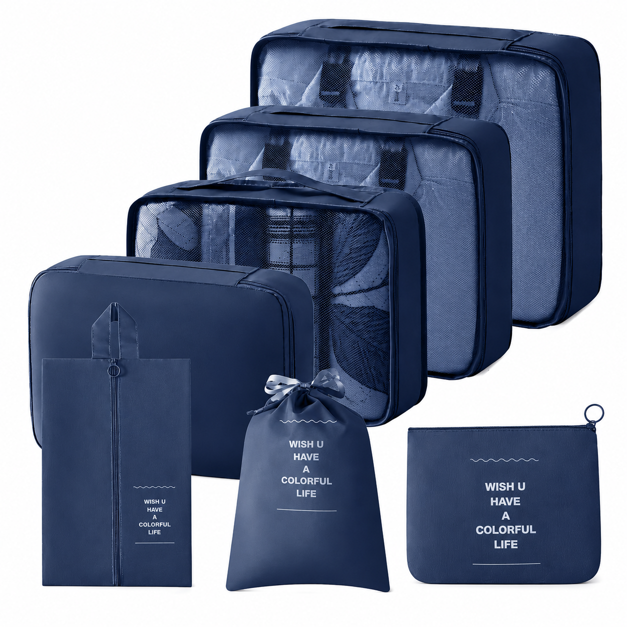 ADALORAA Travel Organizer Set - 7 Pieces